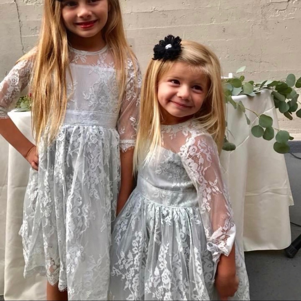 Lt. Gray Lace Dress